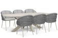 Santika Furniture Santika Pebble/Voyage 240x120 cm dining tuinset 7-delig