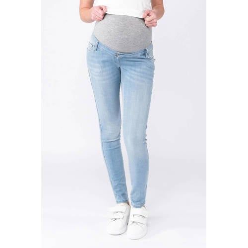 LOVE2WAIT high waist zwangerschaps skinny jeans light blue denim