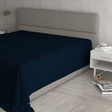 MAX COLOR Hoeslaken, 100% katoen, eenkleurig, donkerblauw, tweepersoonsbed Maxi 270 x 300 cm