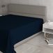 MAX COLOR Hoeslaken, 100% katoen, eenkleurig, donkerblauw, tweepersoonsbed Maxi 270 x 300 cm