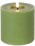 Countryfield Led kaarsen met timer functie - groen - 10x10cm