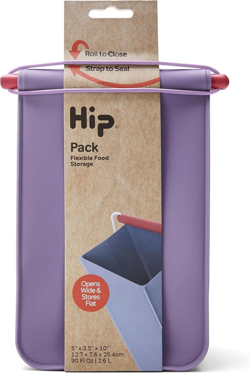 Hip Pack Medium - Herbruikbare Lunchzak - Siliconen/Polypropyleen - Paars