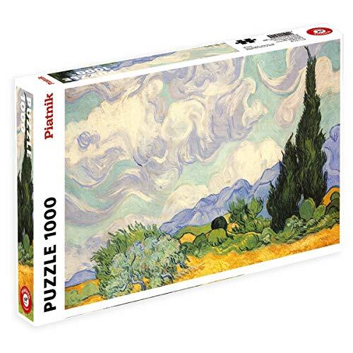 Piatnik Van Gogh 559846 - Vaso con rose bianche, 1000 pezzi, 68 x 48 cm
