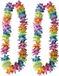Hawaii krans/slinger - 4x - arc-en-ciel/couleurs d'été - incl. éclairage LED