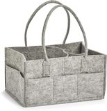 Vilten tas, organizer van vilt, tas met 9 vakken, opbergtas voor wol en haken, organizer voor kast, opbergtas voor het organiseren van het huis, 33 x 24 x 39 cm