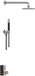 Hotbath Cobber IBS22 set de douche encastrée avec douchette ronde sur barre de glissière et douchette de tête ronde de 30cm sur bras de plafond de 15cm chrome