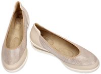 Ara Dames Ballerina's & Mocassins Beige Leer Maat 39