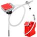 StarTech Brandstofpomp - 12V pomp voor jerrycans - Automatische uitschakelsensor - Inclusief slang - 4 tankadapters - Geschikt voor diesel en olie - Rood
