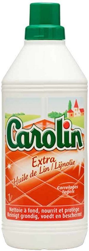 CAROLIN zeep (groen) 1 Liter met EXTRA lijnolie