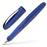 Schneider 168415 Ray vulpen voor linkshandigen, met standaard inktpatroon, koningsblauw, ruimteblauw