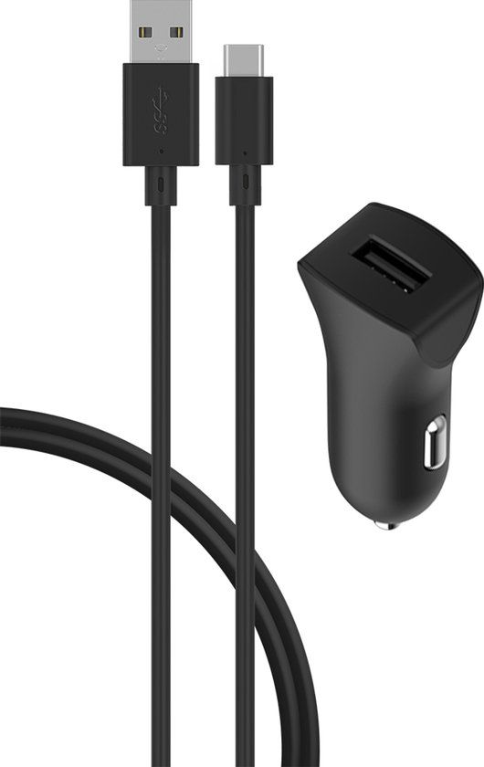 Bigben Connected CACCBLAC3AB autolader voor smartphone, zwart, USB-C, 32W