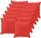 vidaXL Coussin 12 pièces Bois Rouge 50 x 50 cm Polyester