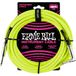 Ernie Ball 6085 Câble d'instrument tressé, 5,5 mètre, Jaune néon