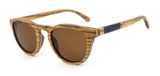 Wave Hawaii Zonnebril Paradera, Zebrano, Bruin, Hout, Unisex, Gepolariseerd
