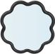 Giftdecor Spiegel flower - zwart - 40 x 40 cm - bloem vorm - wandspiegel