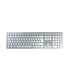 CHERRY KW 9100 Slim for MAC, draadloos Mac-toetsenbord, UK-lay-out (QWERTY), Bluetooth-verbinding of 24 GHz, platte toetsen, oplaadbaar, zilverwit