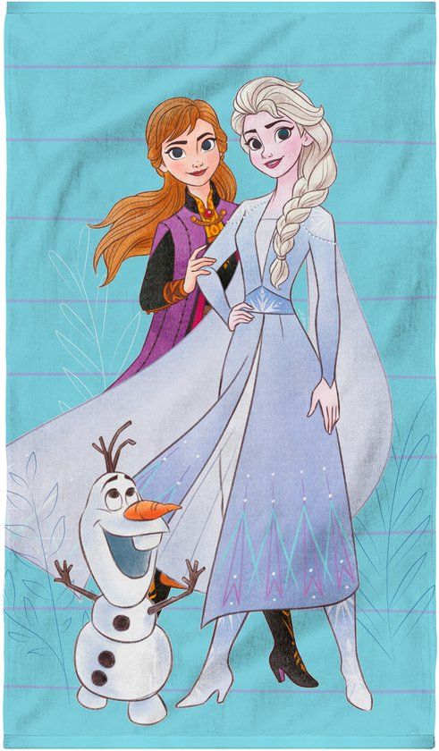 Disney Frozen Strandlaken, Azur - 70 x 120 cm - Katoen