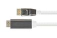 PYTHON Series Premium DisplayPort 1.4 naar HDMI 2.0 aansluitkabel - 4K / UHD @60Hz - adapterkabel - 3-voudige afscherming, volledig metalen stekker, verguld - koperen geleider - nylon vlechtwerk -