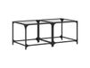 Maison Exclusive - Tables basses avec plateau en verre, 2 pièces, transparent, 50x50x40 cm, acier