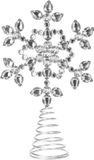 Christmas Decoration Koopman International Christmas Decoration piek - ster vorm - zilver met steentjes - 23 cm