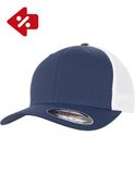 FLEXFIT Urban Classics Ultrafibre & Airmesh 2-Tone Flexfit Pet S/M Zwart/Wit