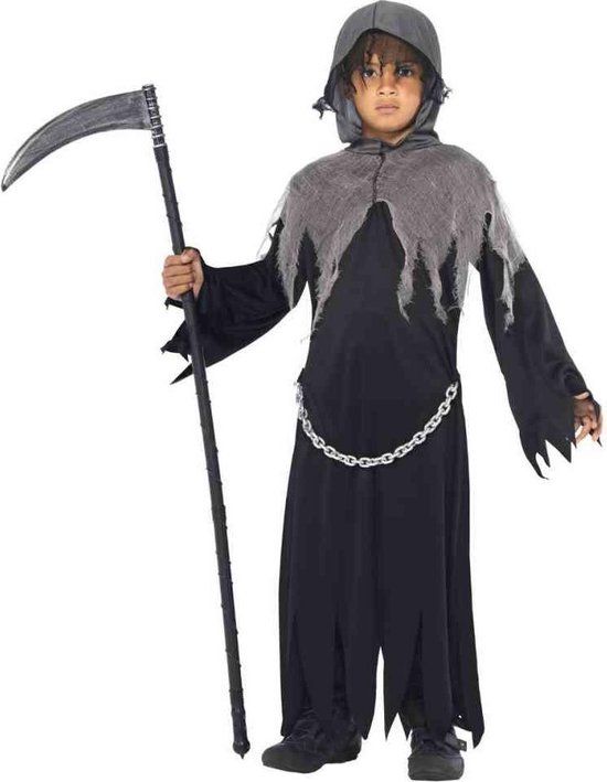 Smiffys Grim Reaper Kinderkostuum - Zwart - 13 jaar