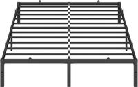 VASAGLE tweepersoonsbedframe, 160 x 200 cm, metalen bed, bedframe, opbergruimte onder het bed, modern, logeerbed, eenvoudige montage, inktzwart RMB135B01