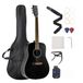 VEVOR guitare acoustique dreadnought 41 in / 1041,4 mm set pour débutants Adultes, Noir