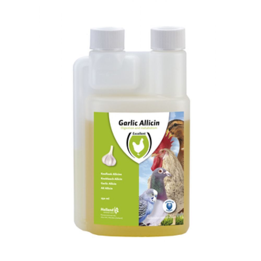 Excellent Garlic Allicin 250 ml - Voedermiddel voor kooivogels, duiven, watervogels en pluimvee - Knoflook