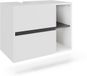 Vicco Viola Wastafelonderbouw – 80 x 60 cm met 2 laden Wit/Grijs
