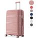 SKYCASES Travel One - Koffer mittelgroß 68 L - Hartschalenkoffer aus Polypropylen - mit 4 Rollen & Zahlenschloss - 41 x 24 x 69 cm - Rosa