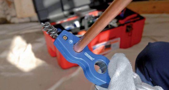Draper Pipe Cleaner and Deburrer - 15mm/22mm - Blue