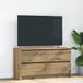 Maison Exclusive - Meuble TV en chêne massif, fabriqué à la main, dimensions 100x35x54 cm, matériau : panneau de fibres de bois