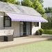 Maison Exclusive - Parasol, rayé bleu et blanc, 600 cm