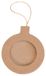 Décopatch NO050Cpack - Lot de 10 Cadres boule ronde de Noël à suspendre et à décorer en papier mâché brun - 0,5x8x9,5 cm