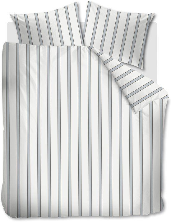 Vtwonen Fun Stripe dekbedovertrek - Lits-Jumeaux - 240 x 220 cm - Blauw