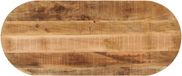 vidaXL Tafelblad ovaal 100x40x3,8 cm massief ruw mangohout