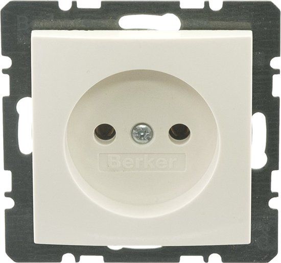 BERKER S1 Inbouw wandcontactdoos (wcd) 1-voudig polar wit