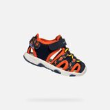 GEOX SANDAAL MULTY PEUTERJONGENS Sandalen - MARINEBLAUW/ORANJE - Maat 25