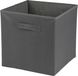 Urban Living Opbergmand/kastmand Square Box - karton/kunststof - 29L - titanium grijs - 31x31 cm - Vakkenkast manden