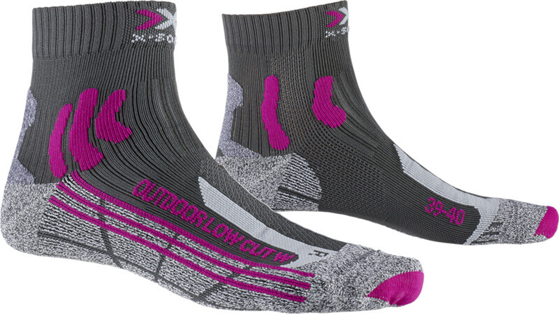 X-SOCKS Trek Outdoor Low Cut Sokken Dames, anthracite/fuchsia