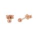 Lucardi Dames Oorbellen bol roseplated 3mm
