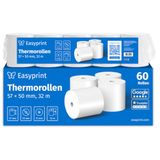 Easyprint Thermische Rollen / Kassarollen, 60 Rollen, 57mm x 50mm x 12mm, 32m, Testwinnaar, PEFC-gecertificeerd, voor EPSON, IBM e.a.