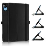 NONE P25T 10 Incent tablet-hoesje 360 graden gedraaid PU-leer Zwart, beschermende basis Flip Case-accessoires