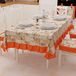 PETTI Artigiani Italiani - Tafelkleed, tafelkleed, tafelkleed met kunststof coating van katoen, design Lidia Orange X12 plekjes (140 x 240 cm) 100% Made in Italy