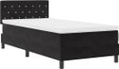 vidaXL LED Boxspring Bed met Hoofdeinde Zwart 90 x 200 cm Fluweel