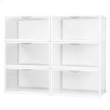 Max Home Stapelbare schoenendoos Max Home Wit 6 Stuks Polypropyleen ABS 35 x 18,5 x 27 cm