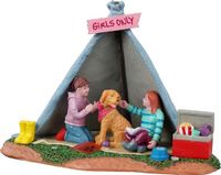Lemax Girls Backyard Camping