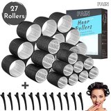 Fain Krulspelden - 39 Delig - Zwart - Incl. Haarrollers & Haarklemmen