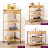 5five Five® Keukentrolley met lades - Hout - Bamboe - 108 cm